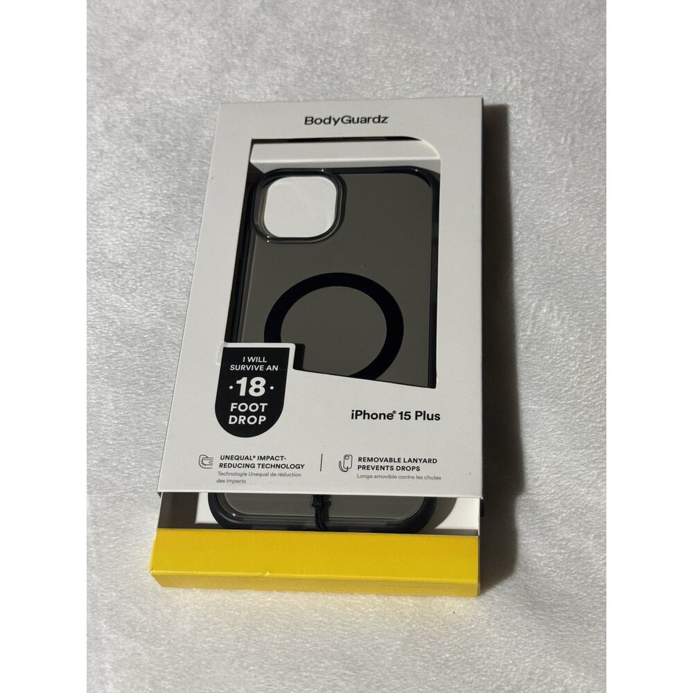 BodyGuardz Ace Pro MagSafe Case for iPhone 15 Plus - Smoke/Black